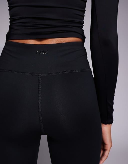 4505 Tall Icon Soft Touch Wrap Waist Slim Kick Yoga Legging In Black