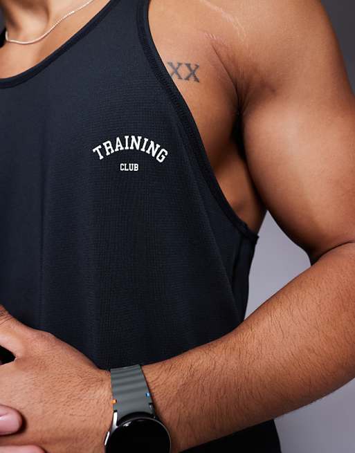 4505 Training Club Mesh Stringer Vest In Black