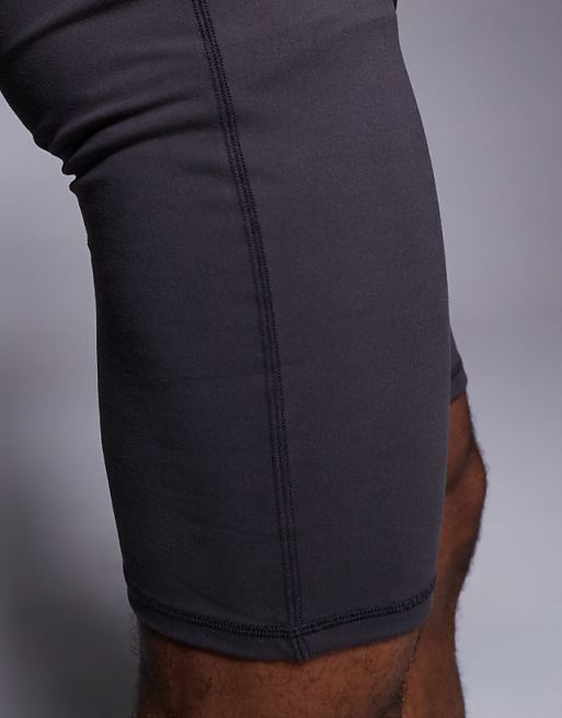 4505 Yoga Soft Touch Training Half Tight With Drawstring Waist In Granite Grey