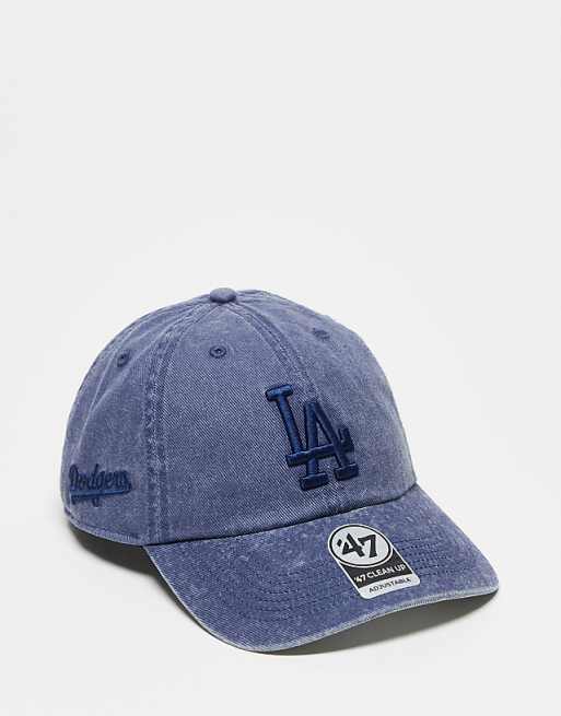 47 Brand LA Dodgers clean up cap in washed blue denim