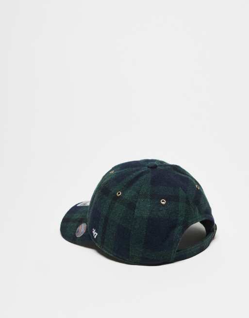 47 Brand New York Mets Clean Up Cap In Allover Tartan Print