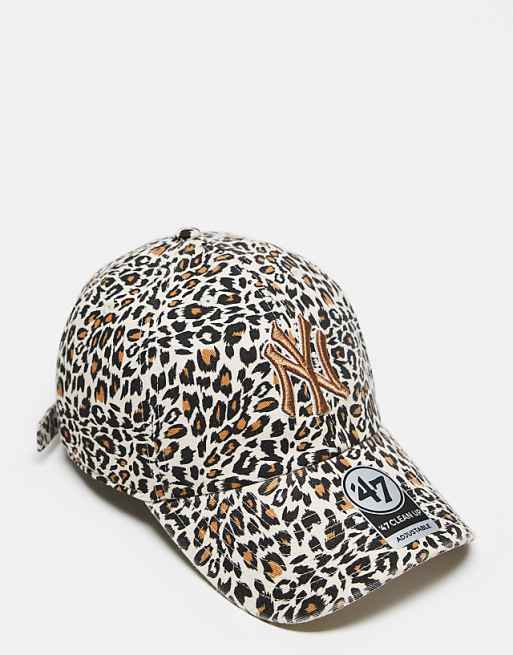 47 Brand NY Yankees clean up cap in all over washed leopard