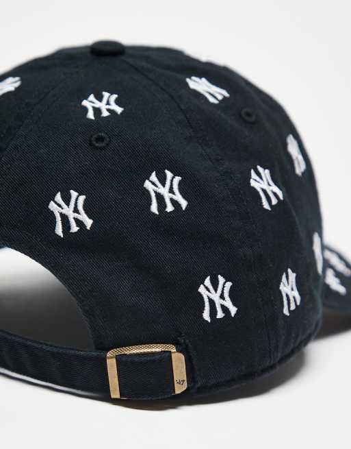47 Brand NY Yankees Confetti Clean Up Cap In Black Multi