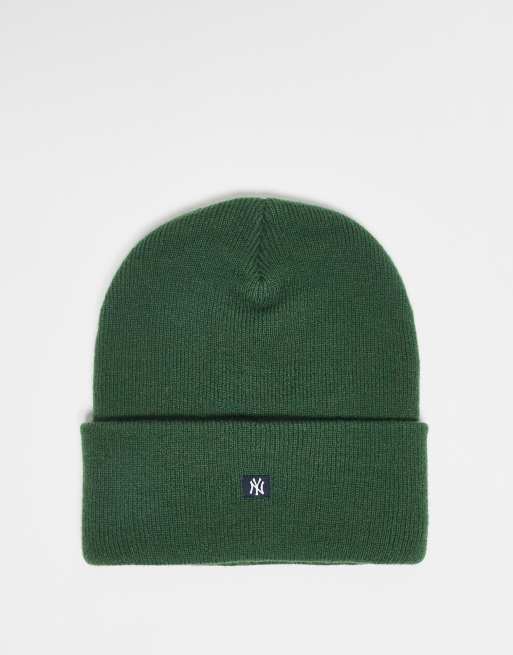 47 Brand NY Yankees Floral Embroidered Knit Beanie In Khaki