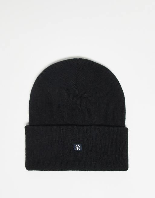 47 Brand NY Yankees Floral Embroidered Knit Beanie In Black
