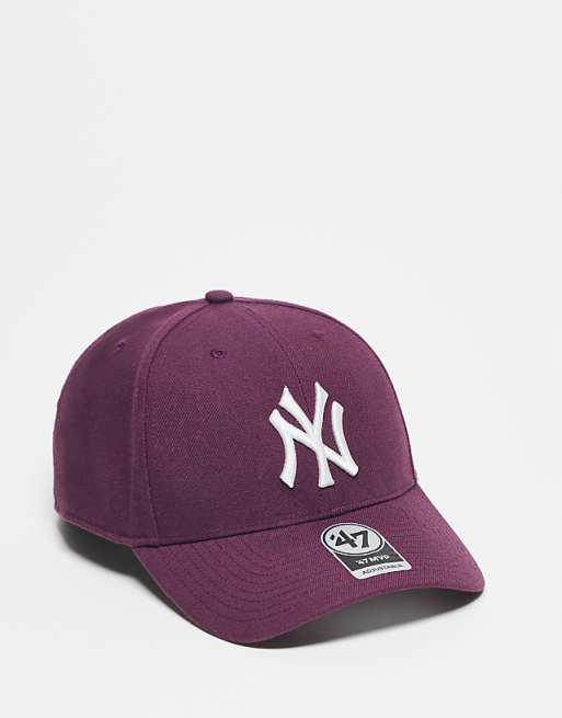 47 Brand NY Yankees mvp cap in washed plum