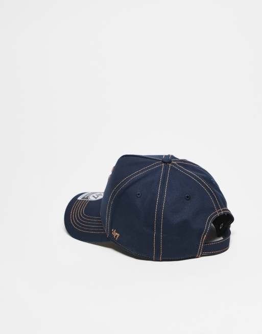47 Brand NY Yankees Mvp Cap With Contrast Stitch Detail In Navy