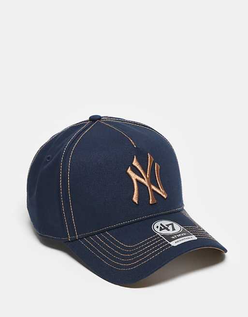 47 Brand NY Yankees mvp cap with contrast stitch detail in navy