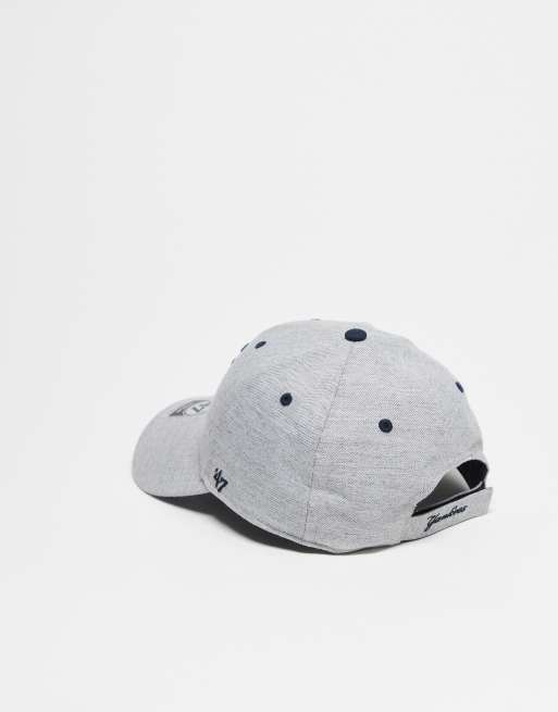 47 Brand NY Yankees Mvp Linen Cap In Grey