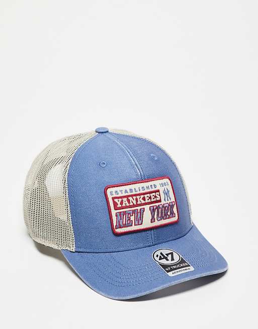 47 Brand NY Yankees patch detail trucker cap in blue