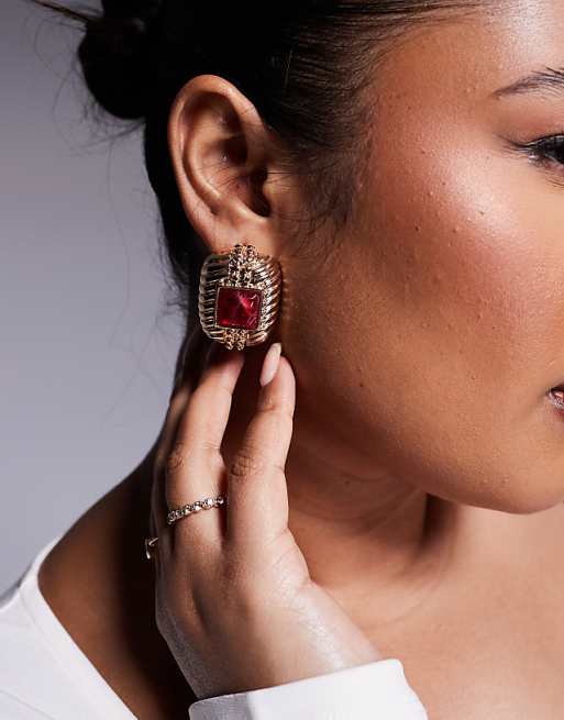8 Other Reasons vintage inspired stud earrings in gold