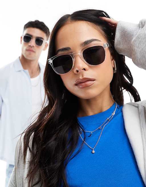 A.Kjaerbede Bate Classic Round Sunglasses In Crystal