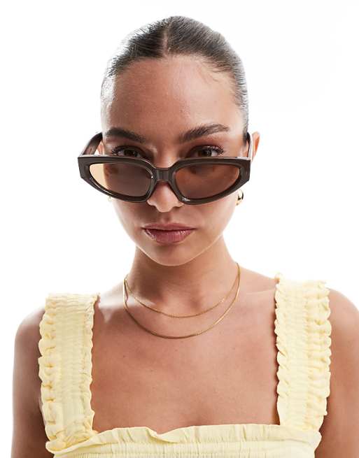 A.Kjaerbede Ella cateye sunglasses in chocolate brown