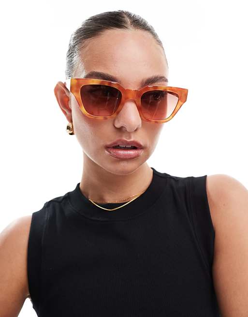 A.Kjaerbede Kaws square sunglasses in burnt amber