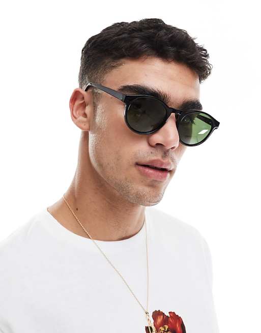 A.Kjaerbede Marvin Round Sunglasses In Black