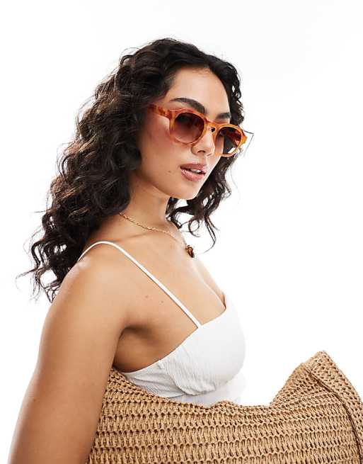 A.Kjaerbede Zan square sunglasses in burnt amber