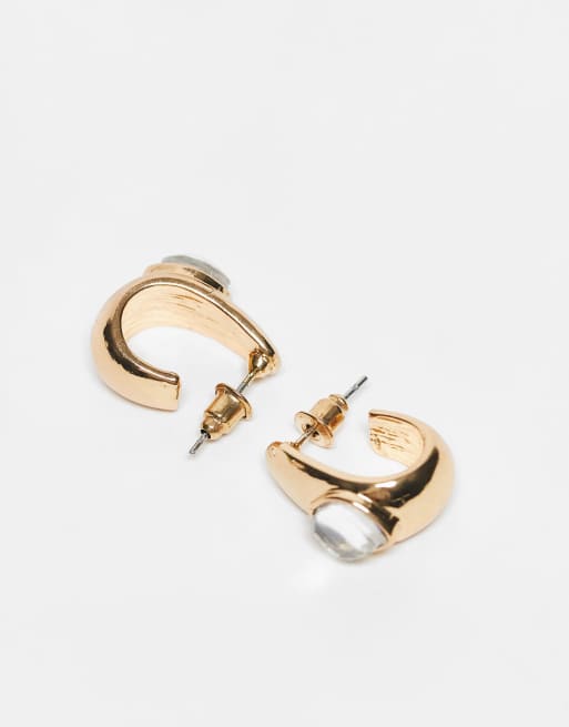 Accessorize 3 Pack Mini Stone Hoop Drop Earrings In Multi
