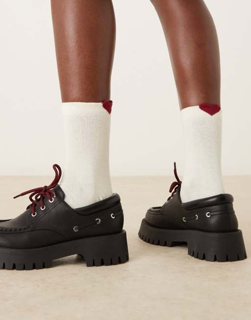 Accessorize 3D Heart Socks In Cream