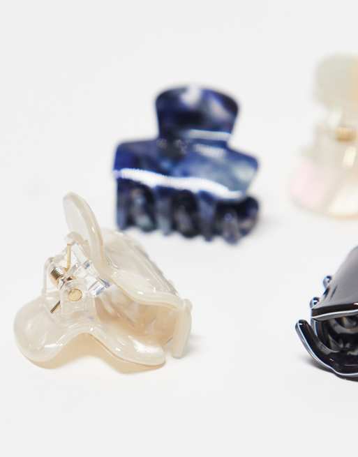 Accessorize 6 Pack Blue Mini Hair Claw Clips In Blue