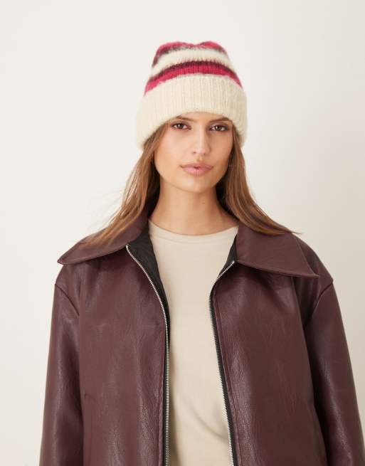 Accessorize Brushed Stripe Beanie In Multi