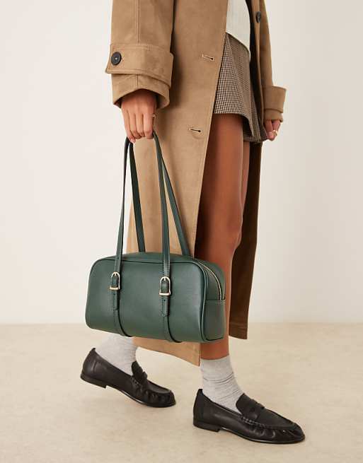 Accessorize east west bowler bag in green
