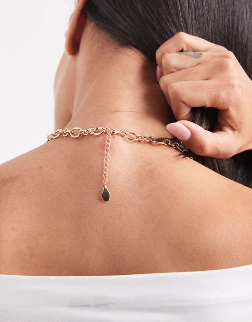 Accessorize Heart Pendant Lariat Necklace In Gold