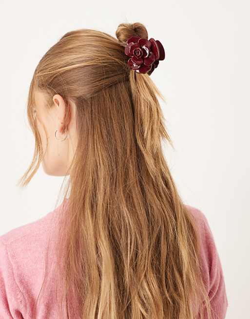 Accessorize olivia rose hair clawclip in burgundy