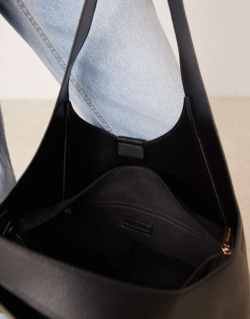 Accessorize Oversized Shoulder Bag In Black