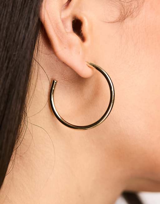 Accessorize Small Simple Hoop In Gold