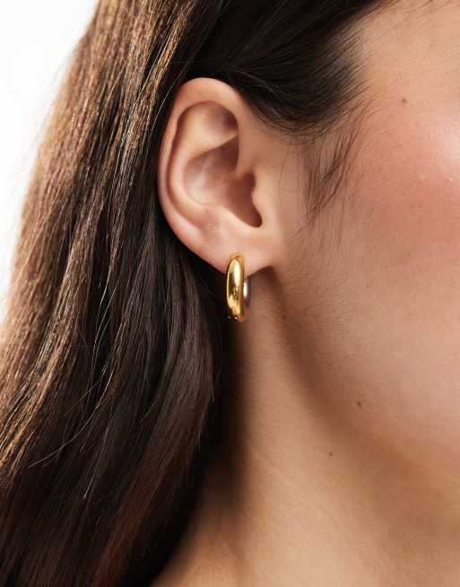 Accessorize Stainless Steel Mized Metal Hoop Earring In Multi