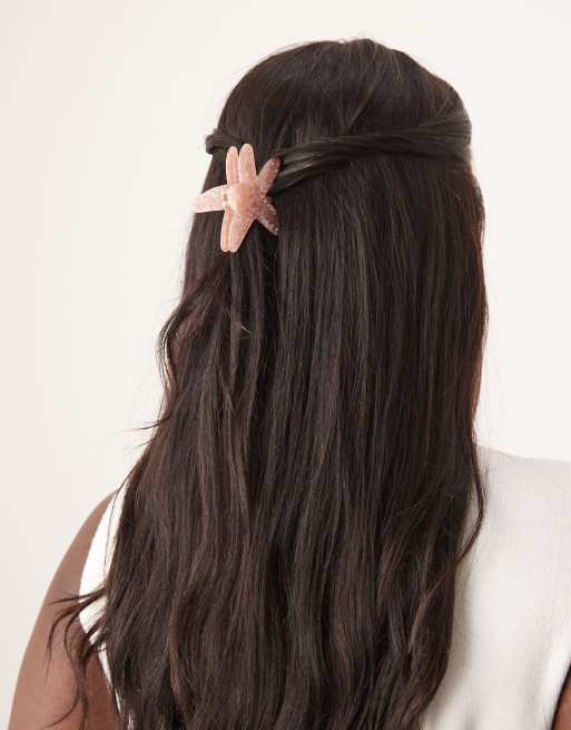 Accessorize Starfish Hair Claw In Pink
