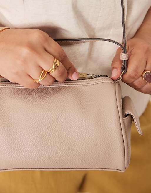 Accessorize Utility Crossbody Bag In Stone