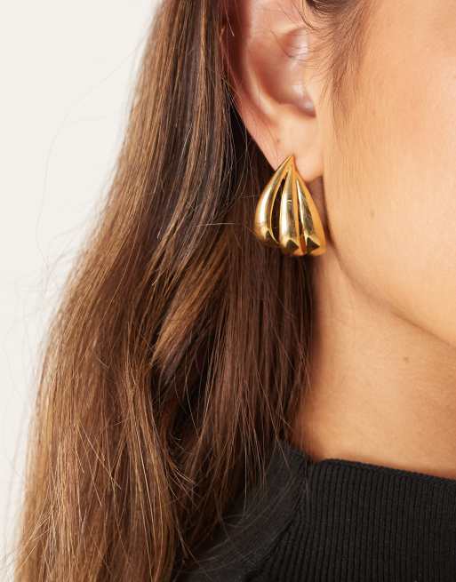 Accessorize Z Multirow Earring In 14ct Gold Plated