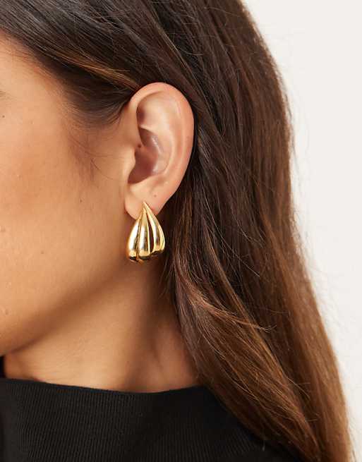 Accessorize z multirow earring in 14ct gold plated