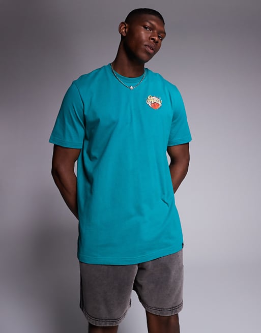 Adidas Basketball T-shirt With Back Print In Teal