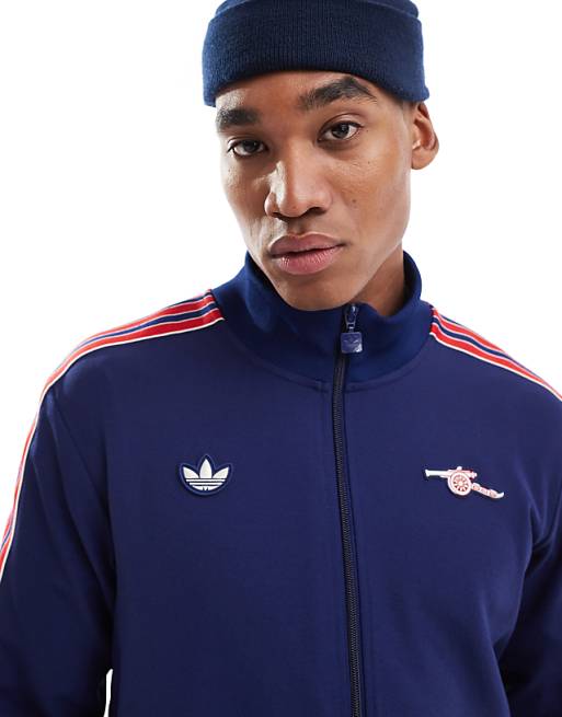 adidas Football Arsenal Icons track top in navy and red