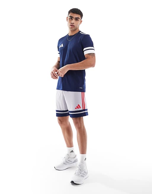 adidas Football Squadra 25 shorts in grey and red