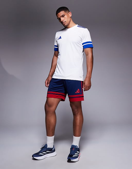Adidas Football Squadra25 T-shirt In White And Blue