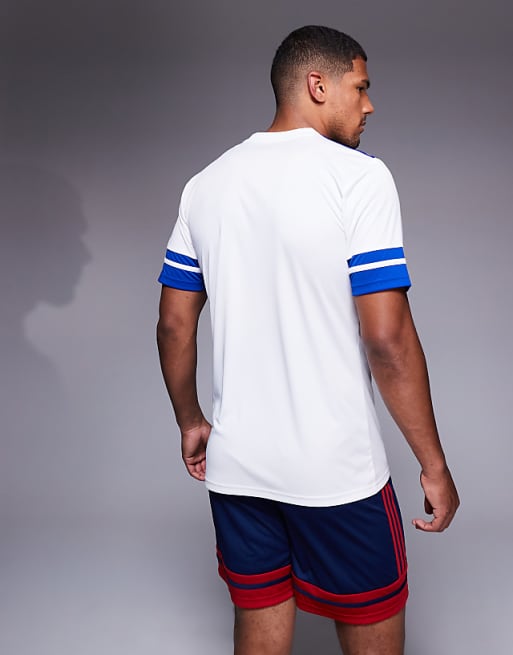 Adidas Football Squadra25 T-shirt In White And Blue