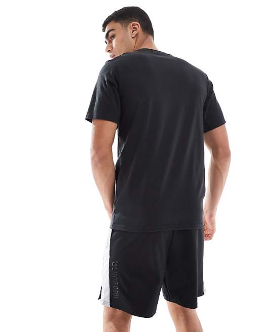 Adidas Football Tech Shorts In Black Grey And Yellow