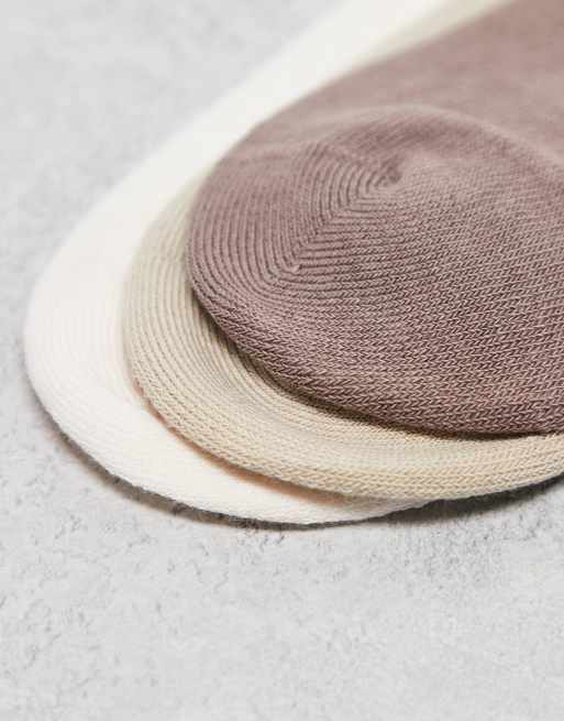 Adidas Originals 3 Pack Ruffle Socks In Brown