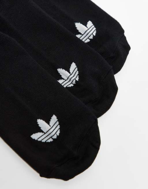Adidas Originals 3 Pack Trainer Socks In Black