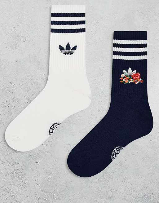 adidas Originals Nelson 2 pack socks in multi