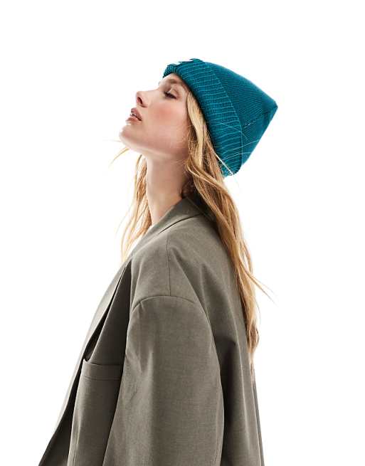 Adidas Originals Trefoil Beanie In Teal