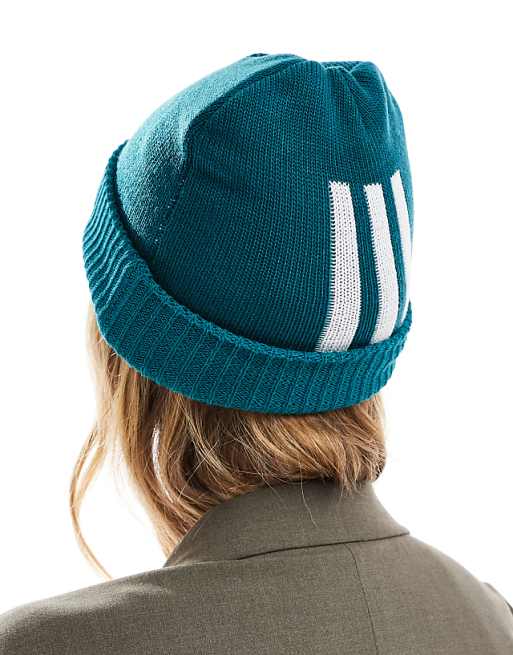 Adidas Originals Trefoil Beanie In Teal