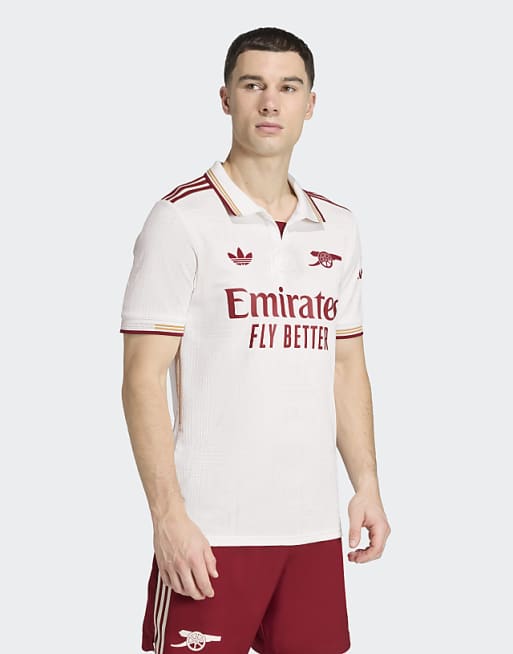 Adidas Performance Arsenal 25/26 Third Authentic Jersey In Cloud White / Team Coll Burgun