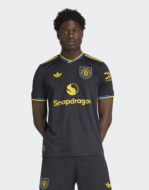 Adidas Performance Manchester United 25/26 Third Authentic Jersey In Black