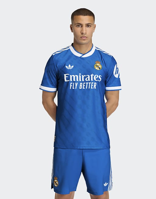 Adidas Performance Real Madrid 25/26 Third Authentic Jersey In Blue Bird