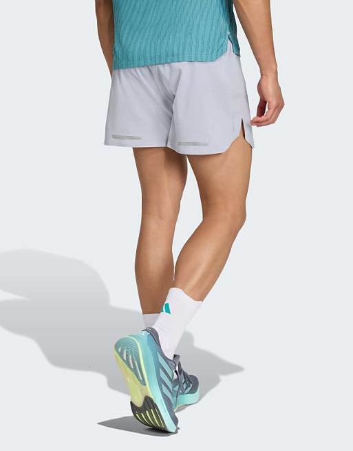 Adidas Running Adi365 Climacool+ Shorts In Halo Silver
