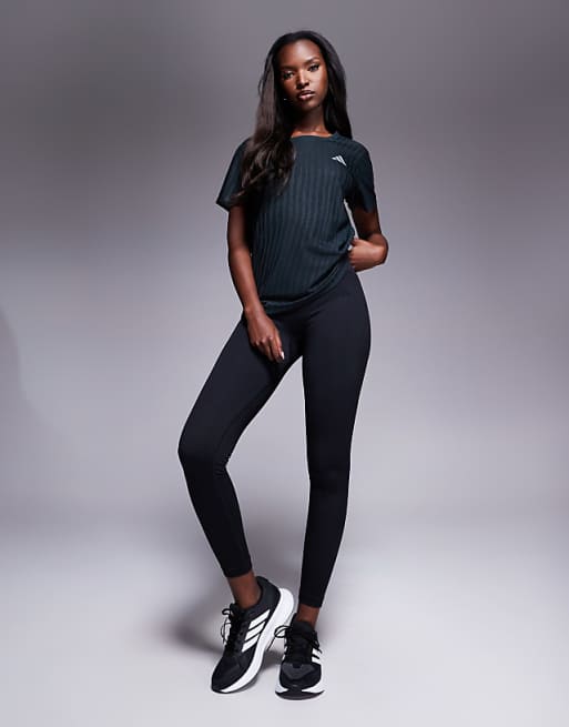 Adidas Running Adi365 T-shirt In Black Print
